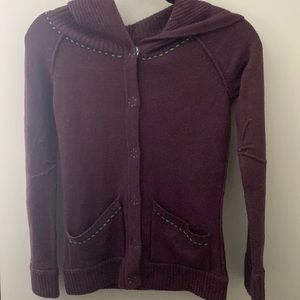 ANTHROPOLOGIE SNAK WOOL CASHMERE HOODED CARDIGAN XS